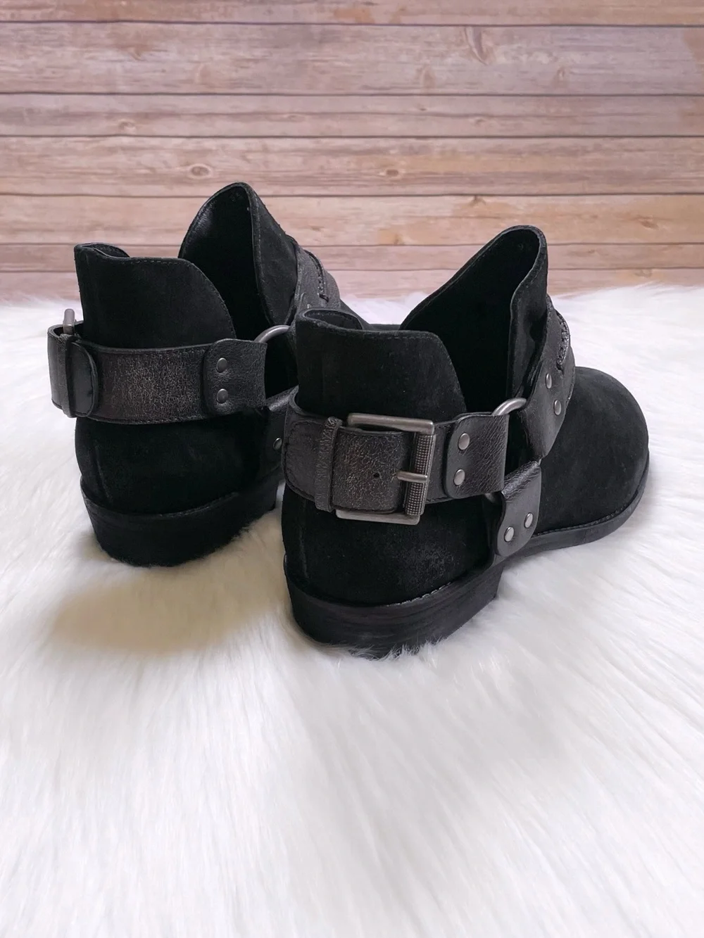 Free People Women’s Belle Harness Black Booties
